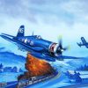 F4U Corsair War Plane diamond painting