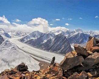 Fedchenko Glacier Tajikistan diamond painting