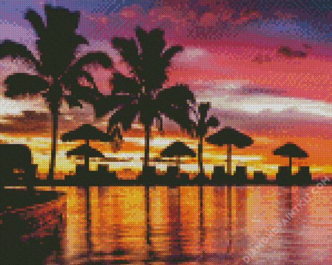 Fiji Island At Sunset diamond painting