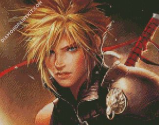 Final Fantasy Cloud Strife diamond painting