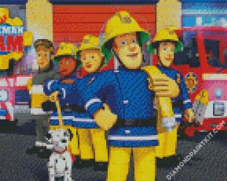 Fireman Sam diamond painting