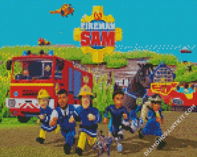 Fireman Sam Animation diamond painting