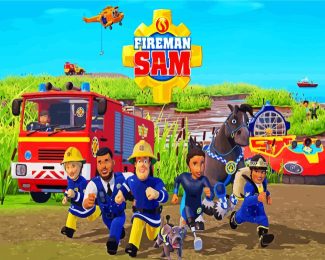 Fireman Sam Animation diamond painting