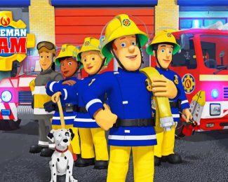 Fireman Sam diamond painting