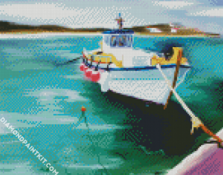 Fishing Boat Art diamond painting diamond painting