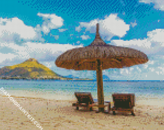 Flic En Flac Beach Mauritius diamond painting