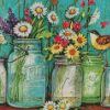 Flowers In Mason Jars diamond painting