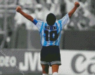 footballler Maradona diamond painting