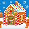 Gingerbread House Art diamond painting