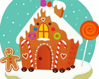 Gingerbread House diamond painting