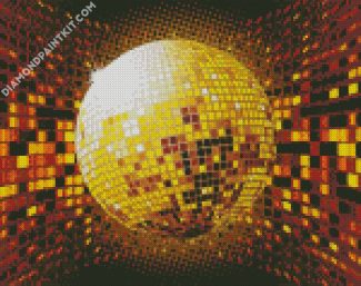 Gold Disco Ball diamond painting