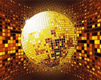 Gold Disco Ball diamond painting