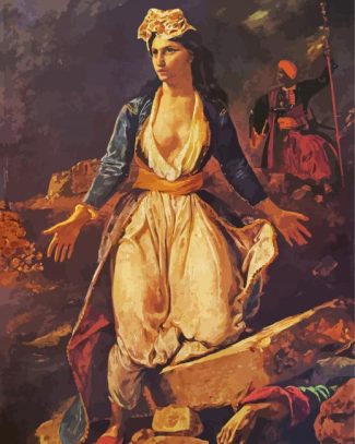 Greece On The Ruins Of Missolonghi By Delacroix Eugene diamond painting