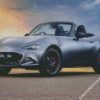 Grey Mazda Mx5 diamond painting