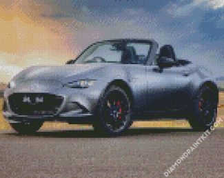 Grey Mazda Mx5 diamond painting