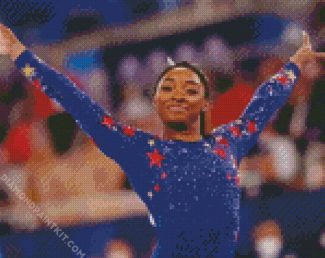 Gymnast Simone Biles diamond painting