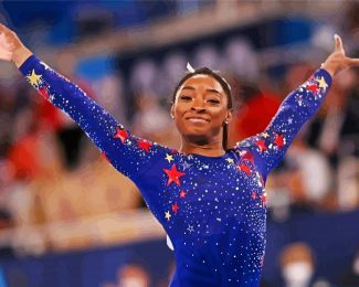 Gymnast Simone Biles diamond painting