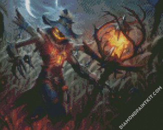 Halloween Scarecrow diamond painting