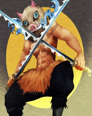 Hashibira Inosuke Demon Slayer Anime diamond painting