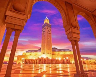 Hassan II Mosque Casablanca diamond painting