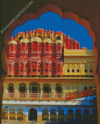 Hawa Mahal Palace Inside diamond painting