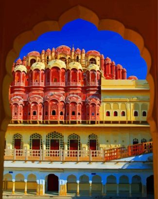 Hawa Mahal Palace Inside diamond painting