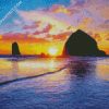 Haystack Rock Cannon Beach diamond painting