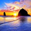 Haystack Rock Cannon Beach diamond painting