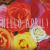 Hello April Flowers diamond painting