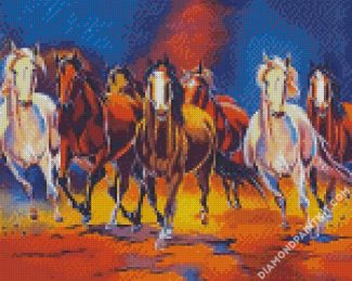 Horses Running diamond painting