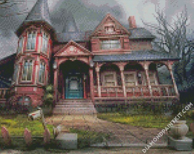 Hunted Victorian House diamond painting