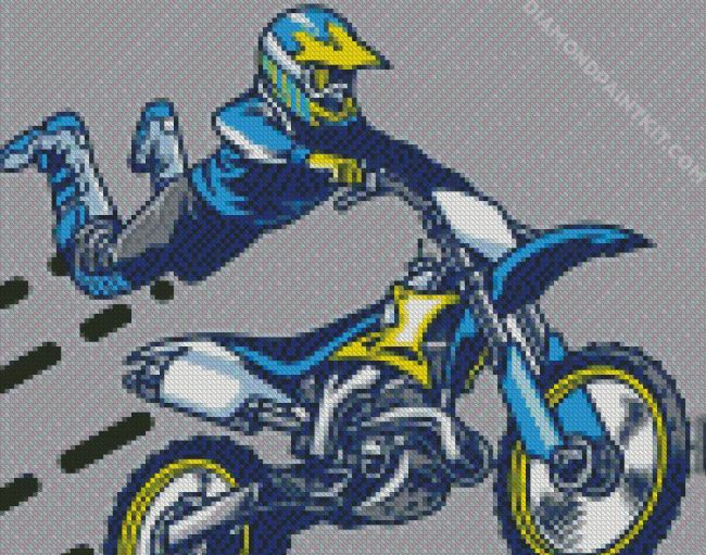 Illustration Dirt Bike diamond painting