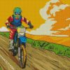 Illustration Dirt Bike Driver diamond painting