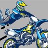 Illustration Dirt Bike diamond painting