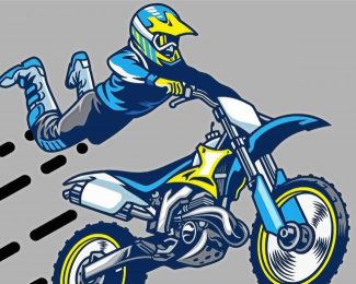 Illustration Dirt Bike diamond painting