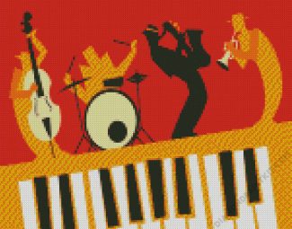 Illustration Latin Jazz diamond painting