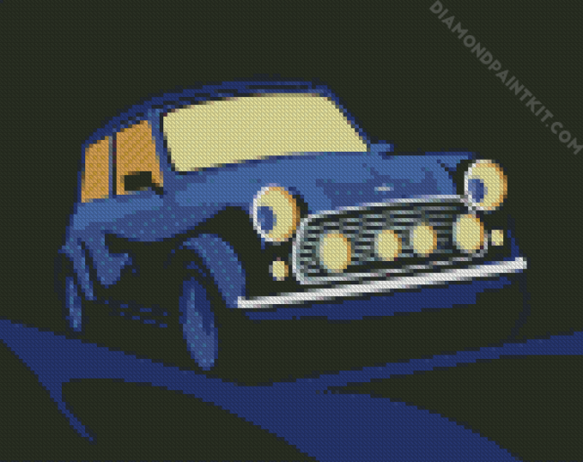 Illustration Mini Cooper diamond painting