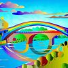 Illustration Rainbow Bridge diamond painting