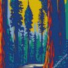 Illustration Redwoods Park diamond painting