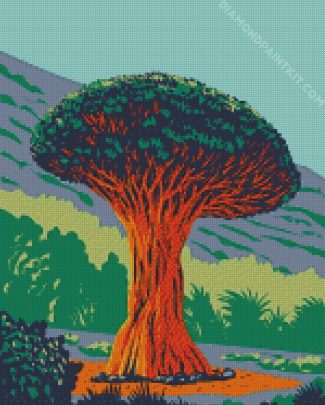 Illustration Tree diamond painting