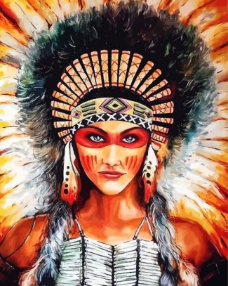 Indigenous Girl Art diamond painting