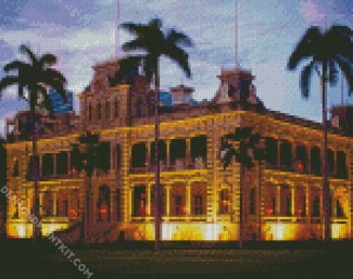 Iolani Palace Oahu diamond painting