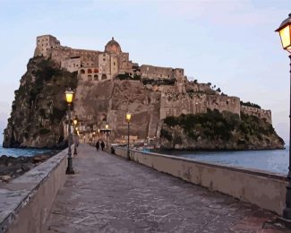 Ischia Aragonese Castle diamond painting