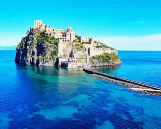 Italy Ischia Aragonese Castle diamond painting