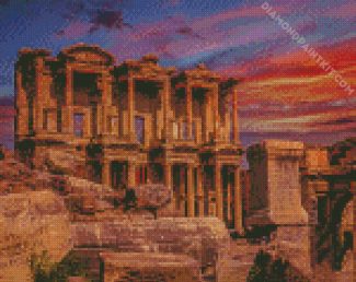 Izmir Celsus Library Landmark diamond painting