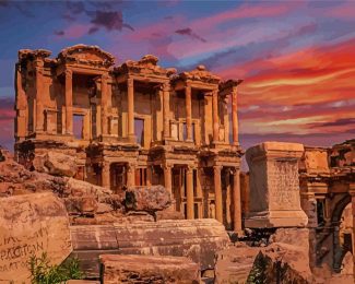 Izmir Celsus Library Landmark diamond painting