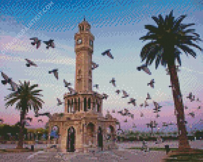 Izmir Clock Tower diamond painting