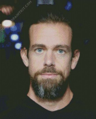 Jack Patrick Dorsey Face diamond painting