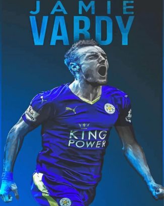 Jamie Vardy Leicester City FC Player diamond painting