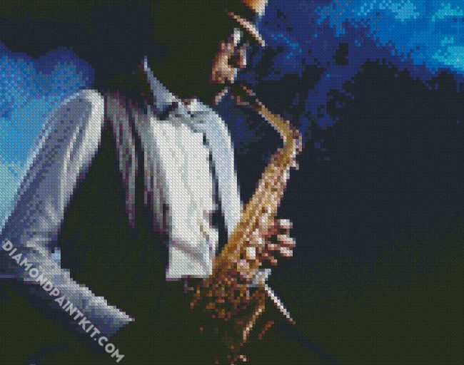 Jazz Saxophone Player diamond painting